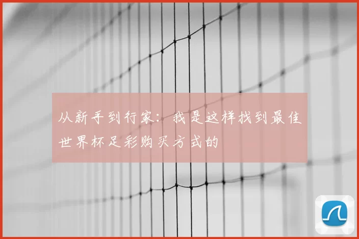 从新手到行家：我是这样找到最佳世界杯足彩购买方式的